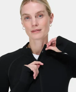 Athlete Crop Seamless Workout Zip Up-Sweaty Betty Online