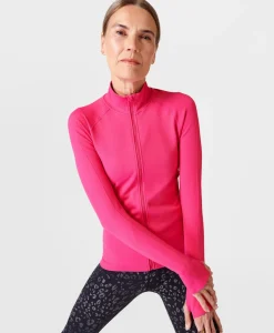 Athlete Doubleweight Seamless Workout Zip Up-Sweaty Betty New