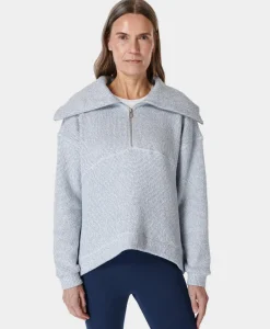 Restful Boucle Half Zip Sweatshirt-Sweaty Betty Cheap